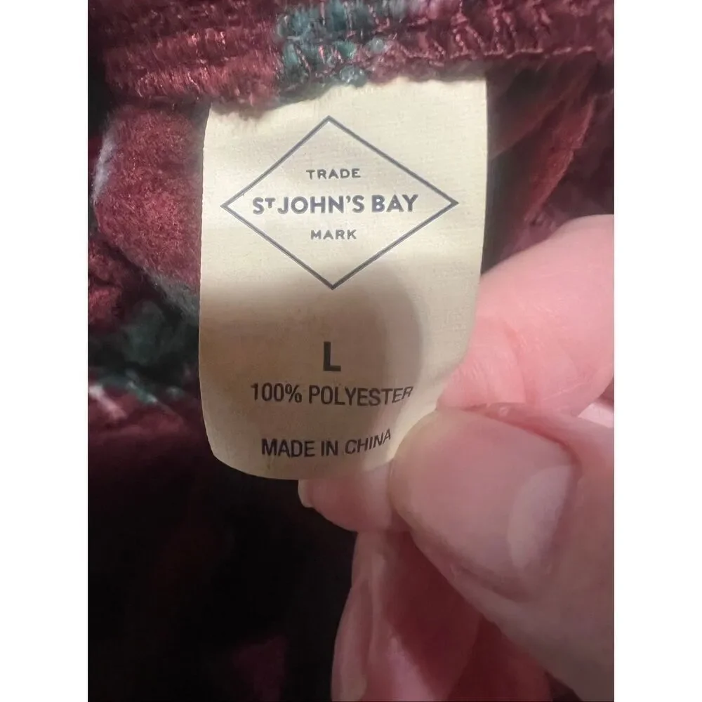 St. John’s Bay Men’s Soft Pajama Pants Sz L NWT